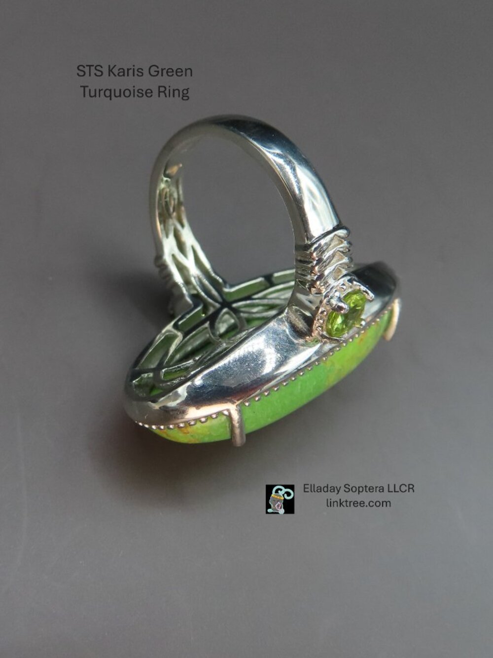 [SALE] STS Karis Green Turquoise Ring - Picture 6 of 11